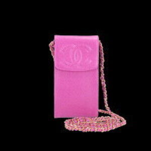 Chanel Caviar Leather Chain Shoulder Pouch Pink SA
